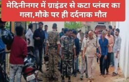 मेदिनीनगर में ग्राइंडर से कटा प्लंबर का गला,मौके पर ही दर्दनाक मौत
