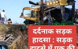 दर्दनाक सड़क हादसा : सड़क हादसे में एक की मौत, 4 घायल