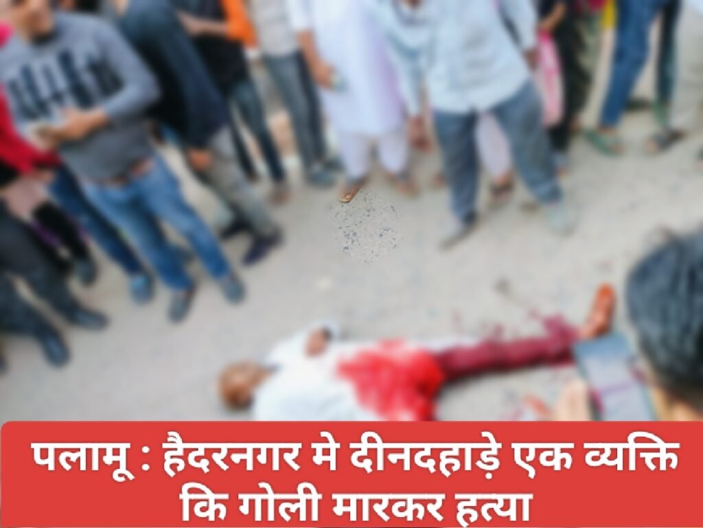 पलामू : हैदरनगर मे दीनदहाड़े एक व्यक्ति कि गोली मारकर हत्या